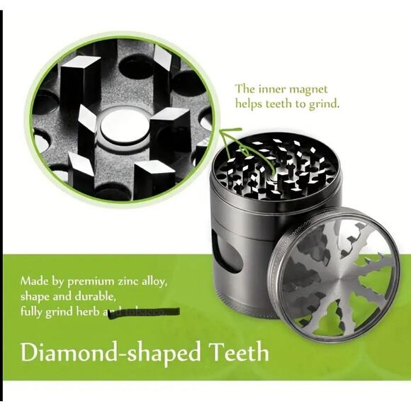 Mini Spice Herb Grinder -4-layer Zinc Alloy - Picture 9 of 9
